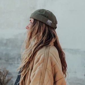No Brim Olive Hat Cap